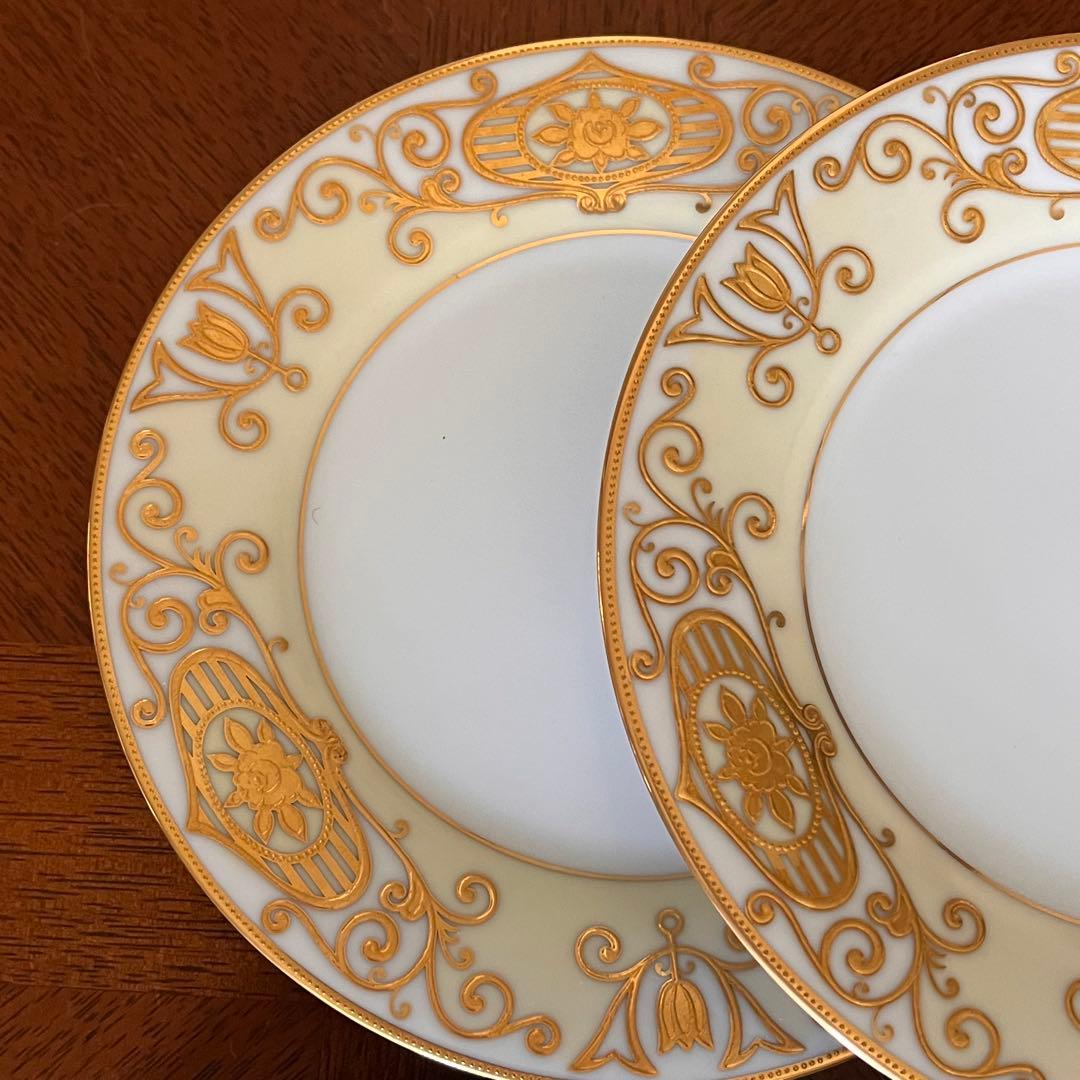 【希少品】オールドノリタケ ★クリスマスボール★手描きパン・ケーキ皿　6枚