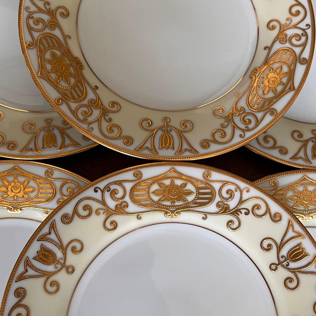 【希少品】オールドノリタケ ★クリスマスボール★手描きパン・ケーキ皿　6枚