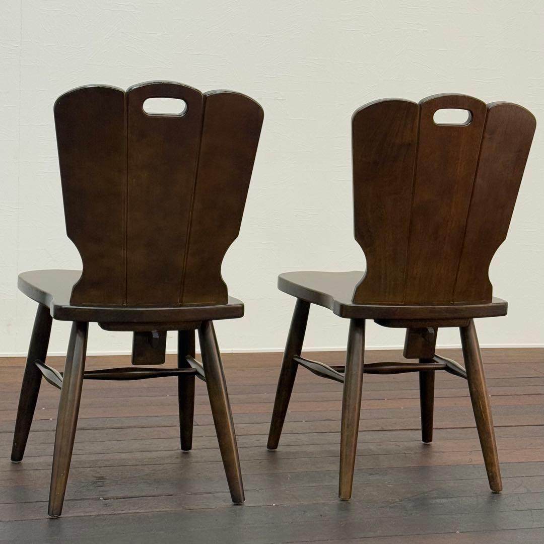 H21K3c karimoku RUSTIC ダイニングチェア 2脚セット