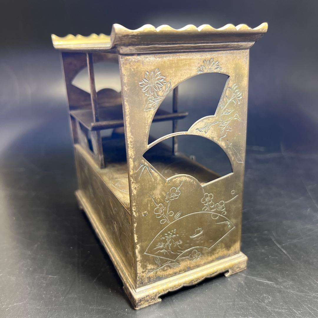 時代　金工　小引き出し　1012g/高さ13.8㎝　東Y7-0718⭐︎1Fトニオ