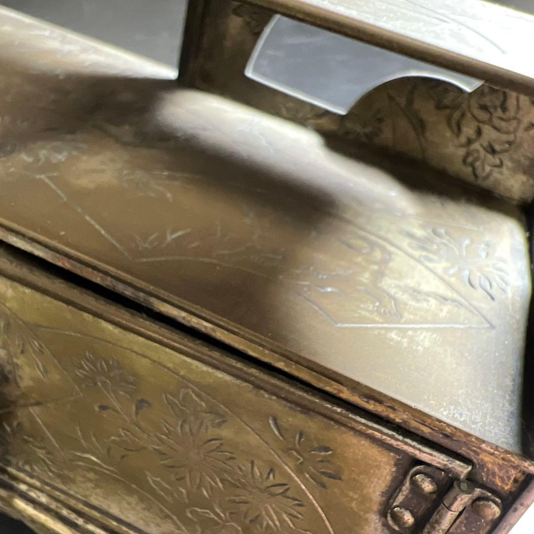 時代　金工　小引き出し　1012g/高さ13.8㎝　東Y7-0718⭐︎1Fトニオ