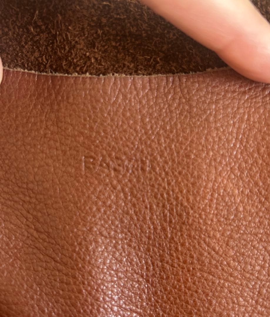 値下！BAGGU オールレザー　ブラウン　エコバッグ