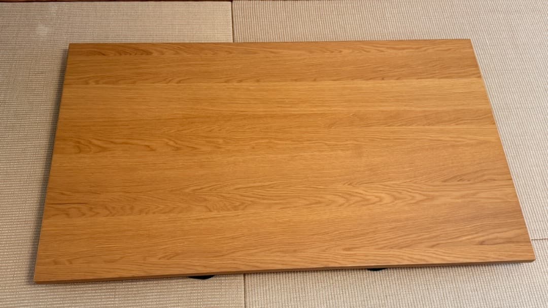 オーク折りたたみローテーブル 120cm