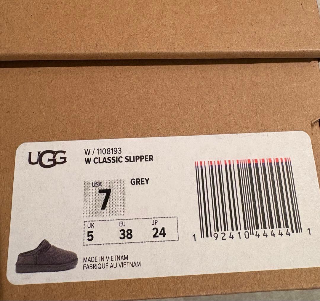 美品レアUGG フレームワーク CLASSIC SLIPPER グレー24cm