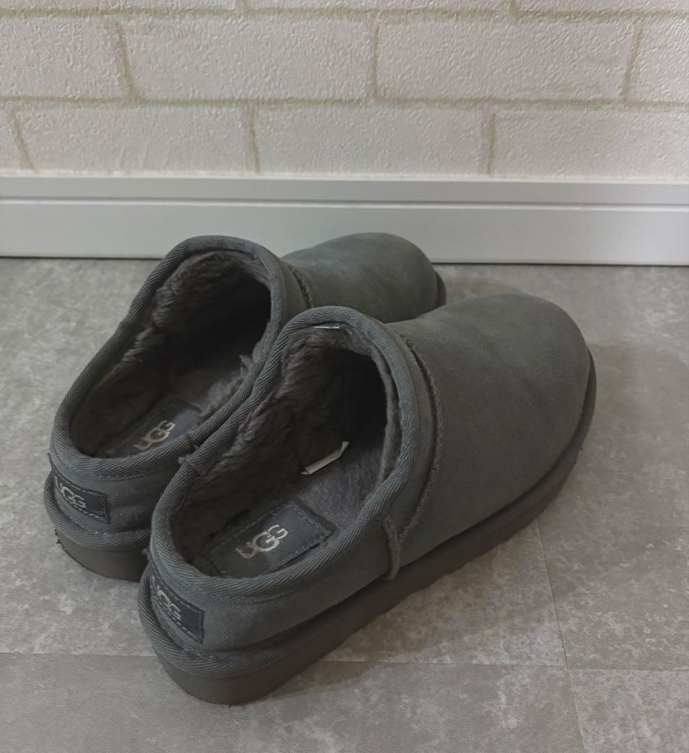 美品レアUGG フレームワーク CLASSIC SLIPPER グレー24cm