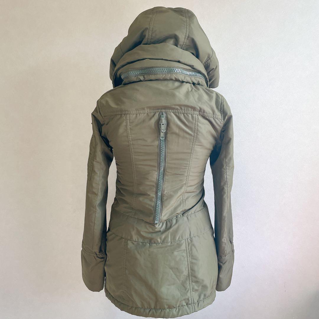 平成ギャル y2k　ミリタリーアウター　モッズコート　フェアリーグランジ　カーキ