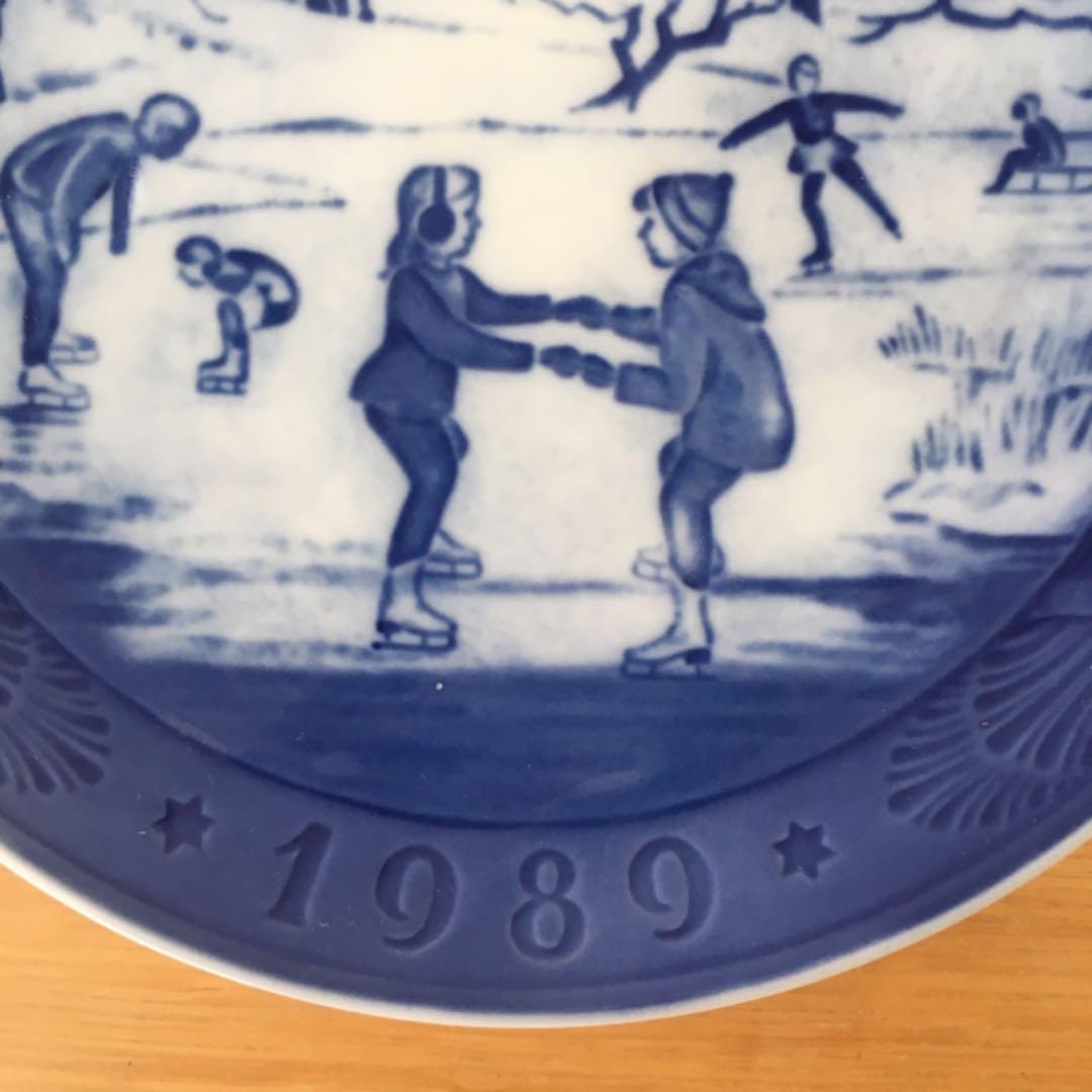 ロイヤルコペンハーゲン イヤープレート 思い出のスケートリンク 1989年