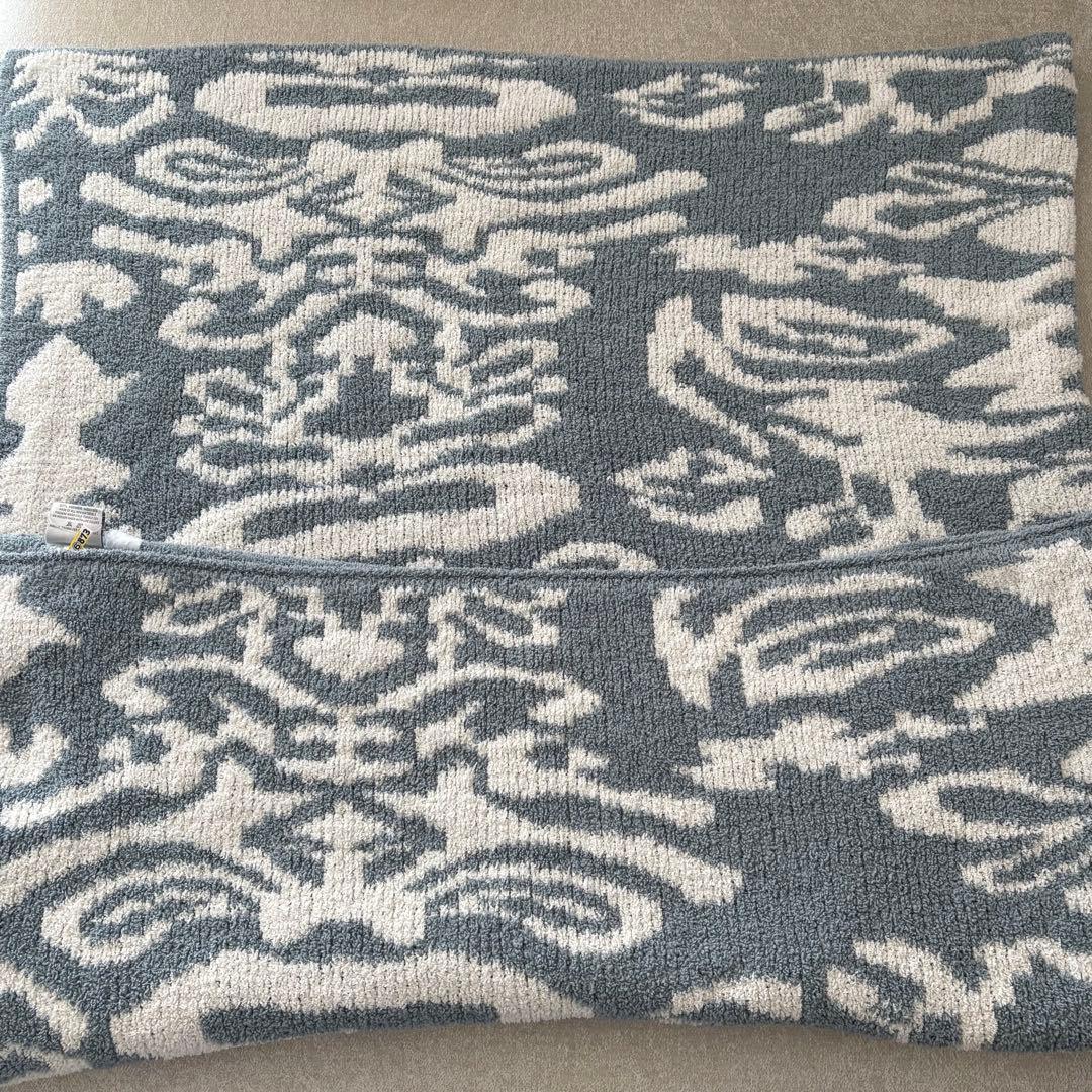 KASHWERE カシウェア　ダマスク ブランケット Silver/Cream