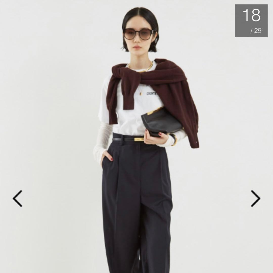 COCUCA ブラック ウールカーディガン