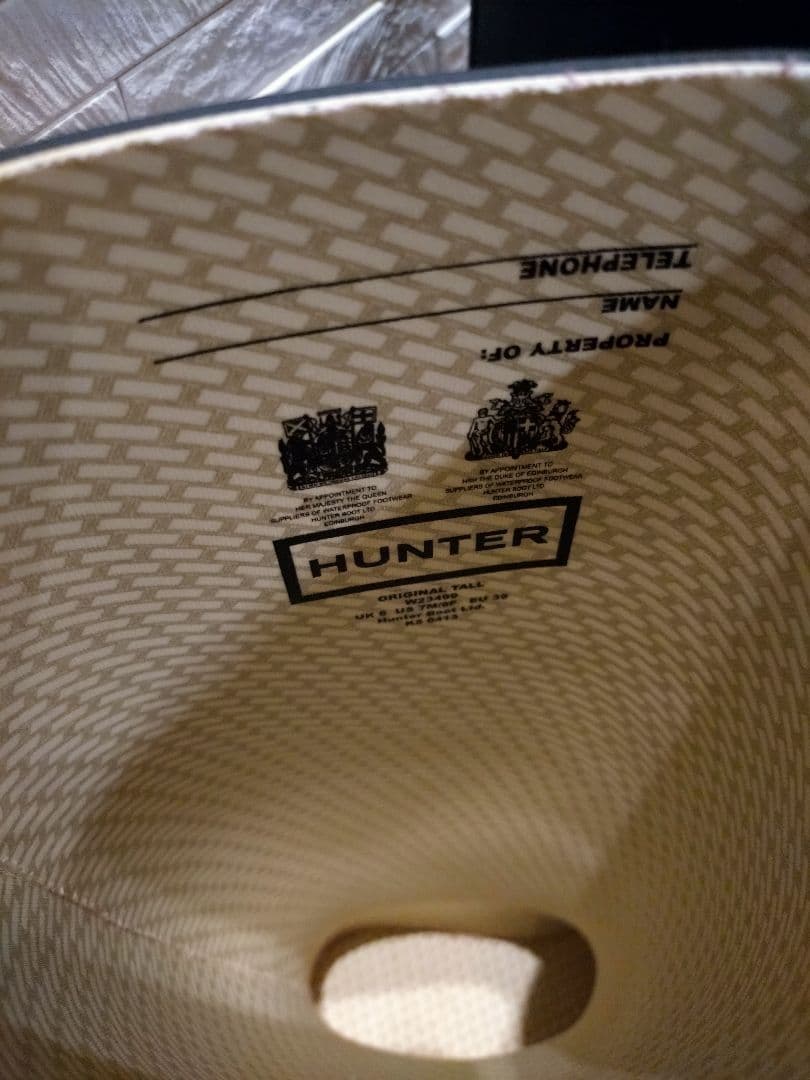 【最終価格】HUNTER ブラック 長靴 バックル付き　　 ハンター２５センチ