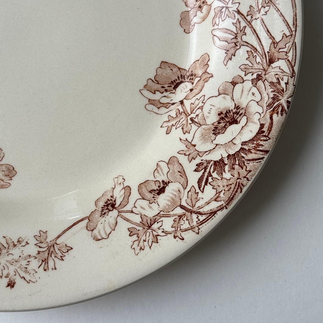 美品 フランスアンティーク Gien ジアン Anemones アネモネ