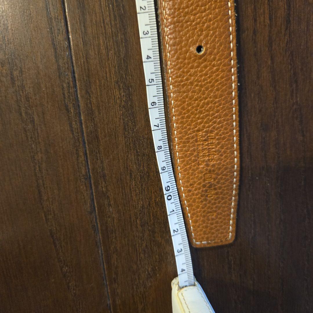 HERMES ブラウンレザー ベルト ゴールド金具