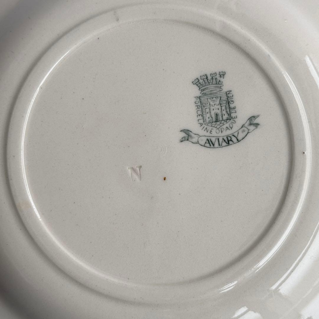 美品　フランスアンティーク　Gien AVIARY ディナープレート