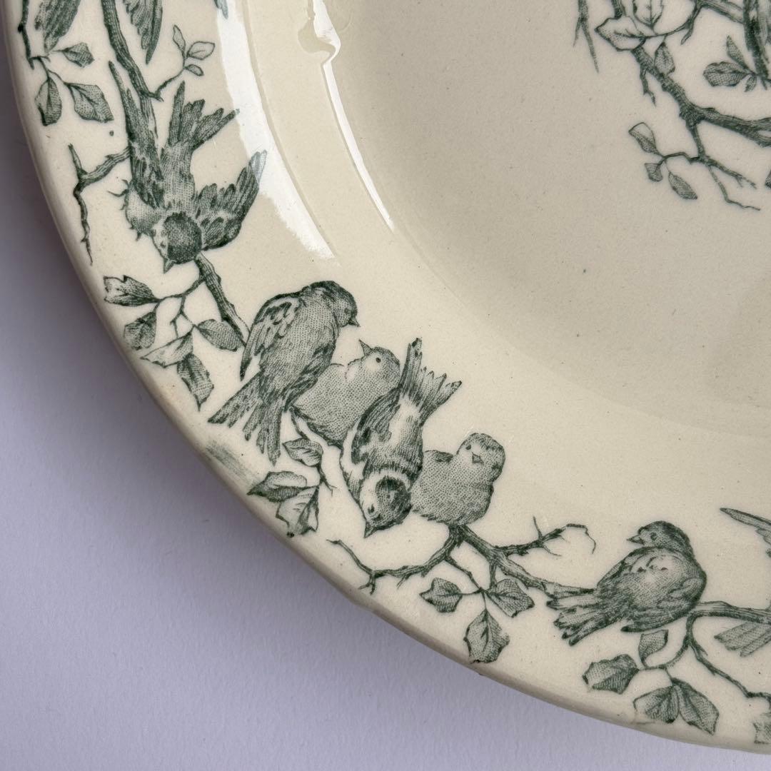 美品　フランスアンティーク　Gien AVIARY ディナープレート