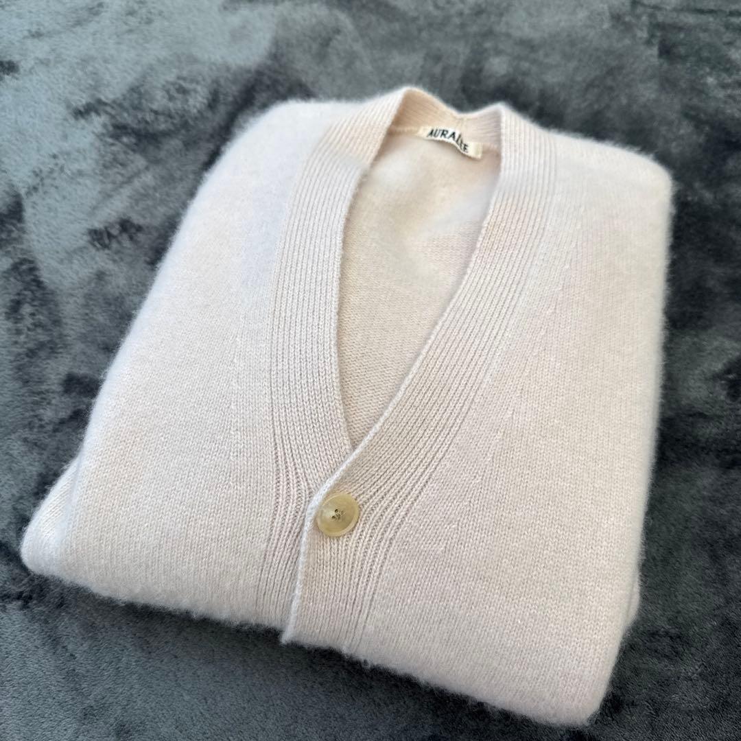 auralee オーラリーBABY CASHMERE KNIT CARDIGAN