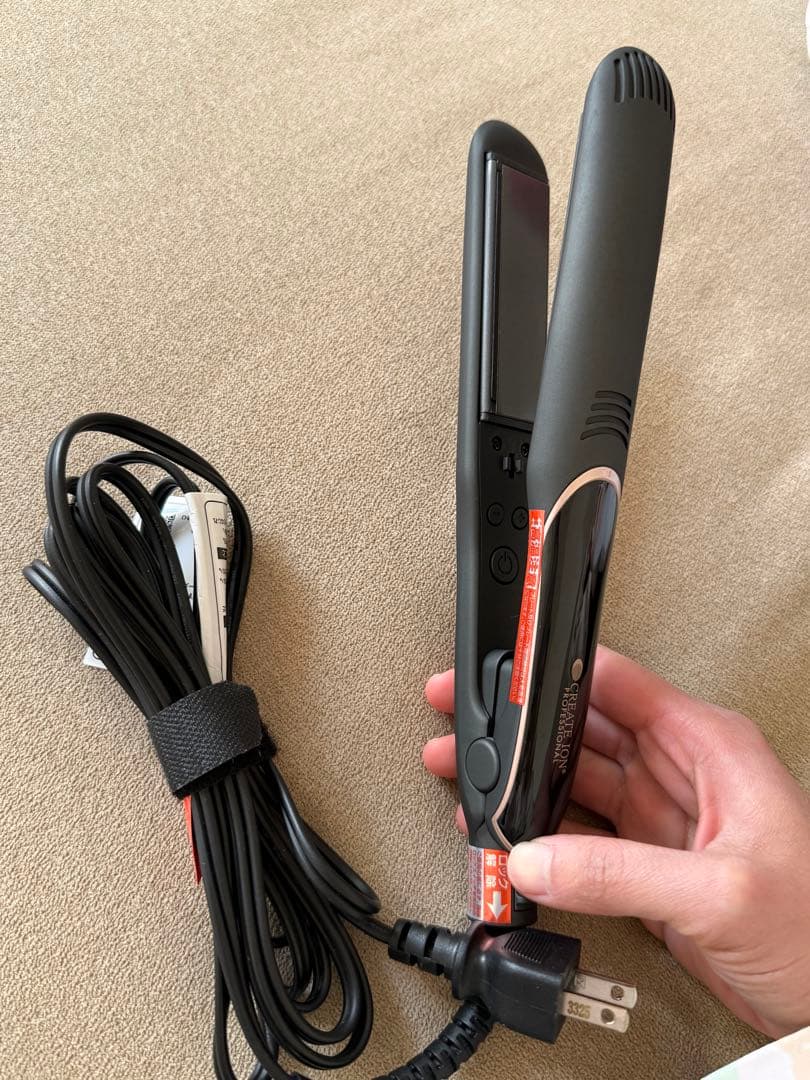 セラミックプレート ストレートヘアアイロン ブラック