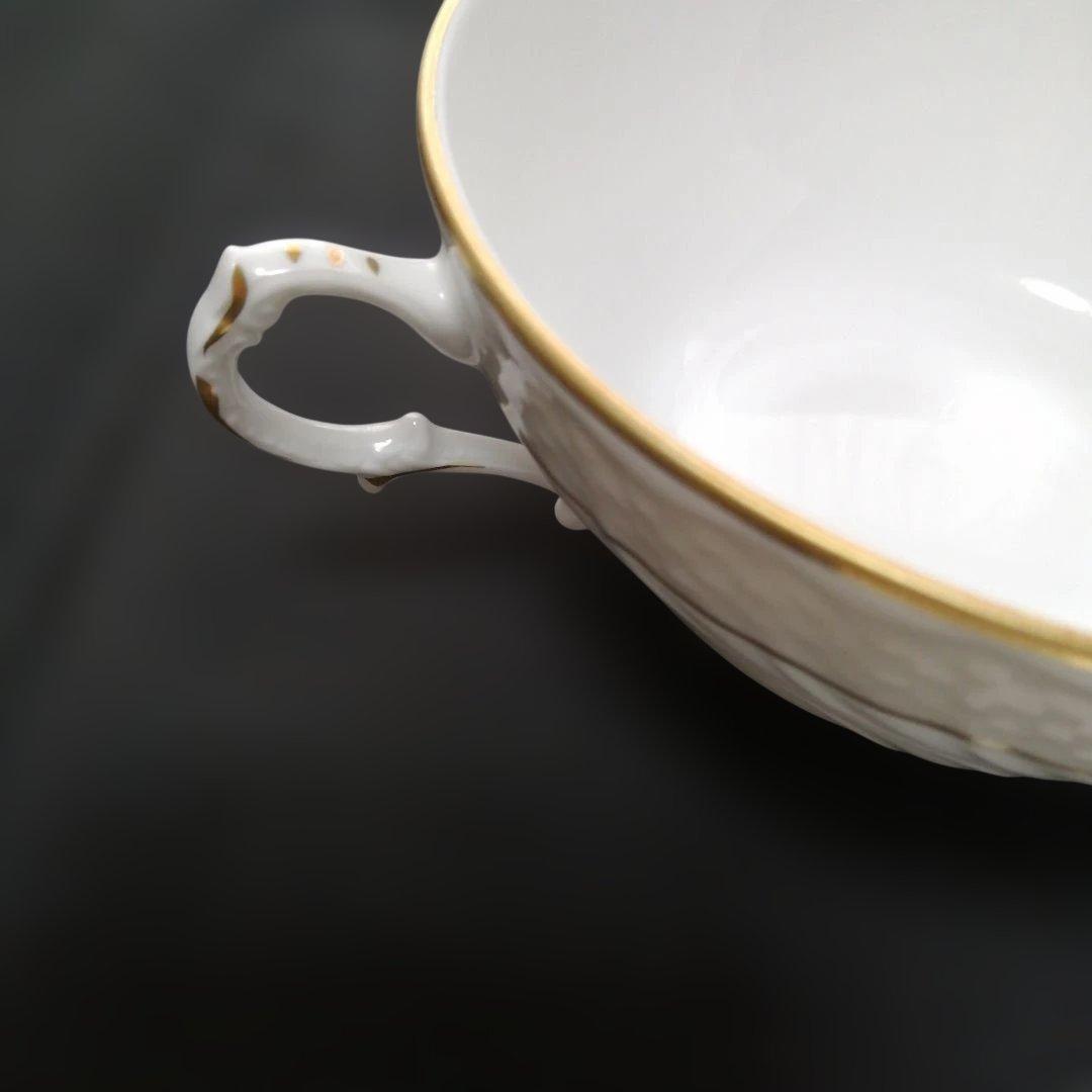 リチャードジノリ　ベッキオグレース　スープカップ&ソーサー2客セット