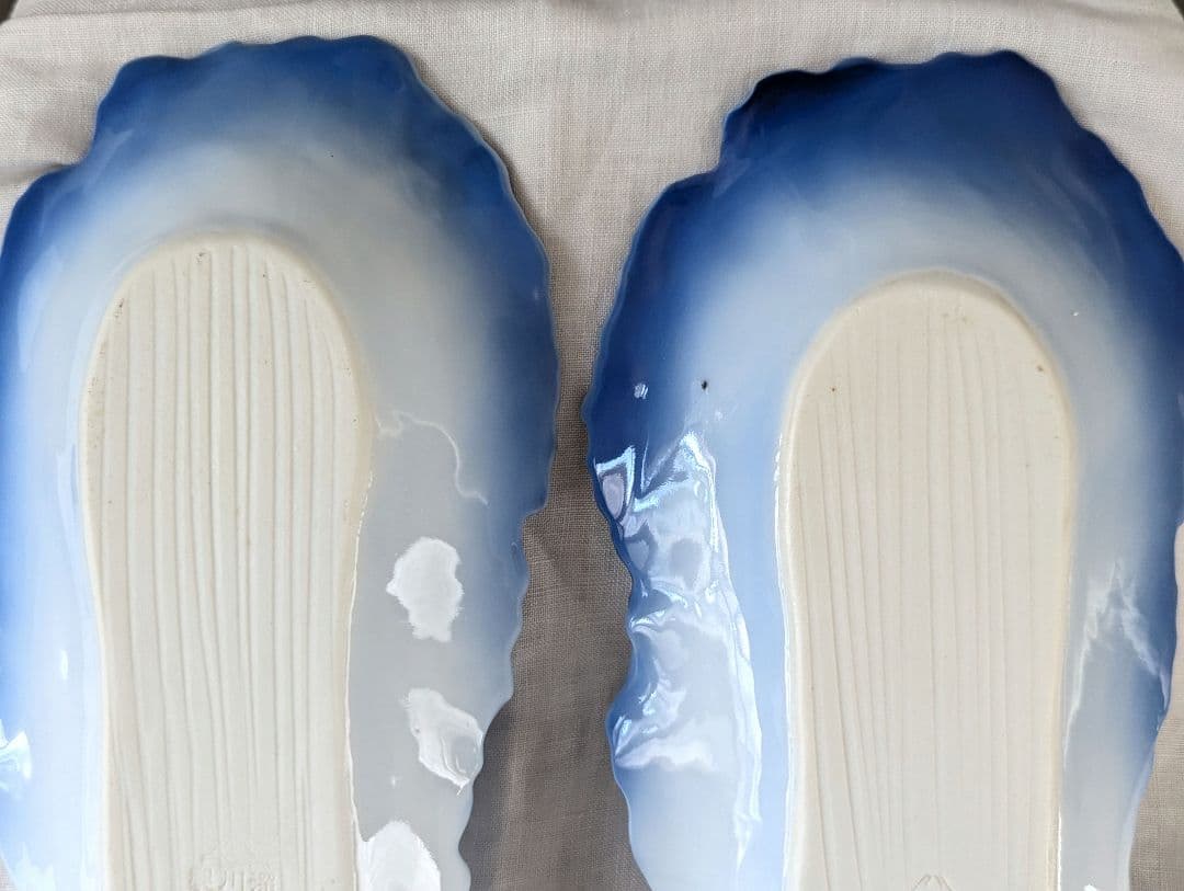 【26日迄】オールド深川製磁　白菜長皿　５客揃　稀少