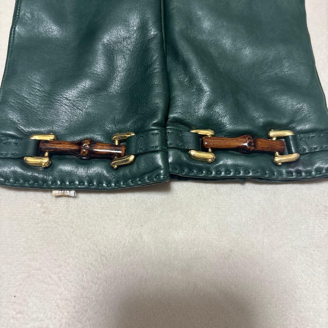 【レア物】オールド グッチ 手袋 グローブ ホースビット バンブー