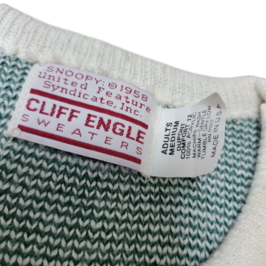 ミント級 80S USA製 CLIFF ENGLE スヌーピー テニス セーター