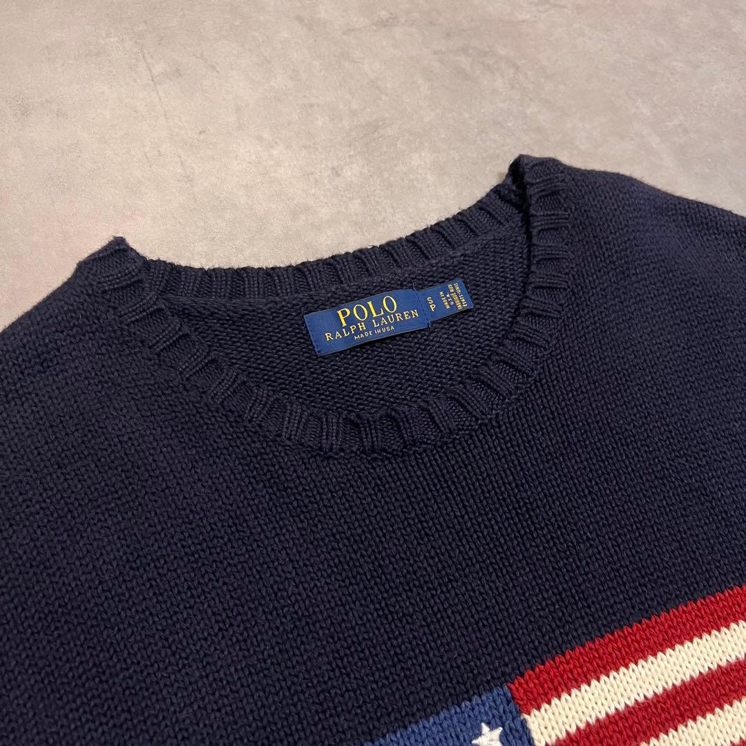 トップス Ralph Lauren American flag knit USA made