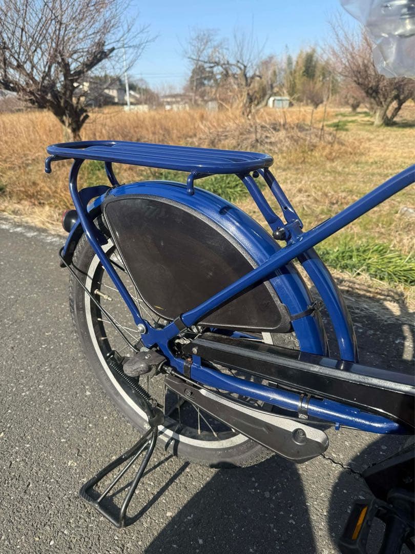 青色 電動アシスト自転車 シティタイプ