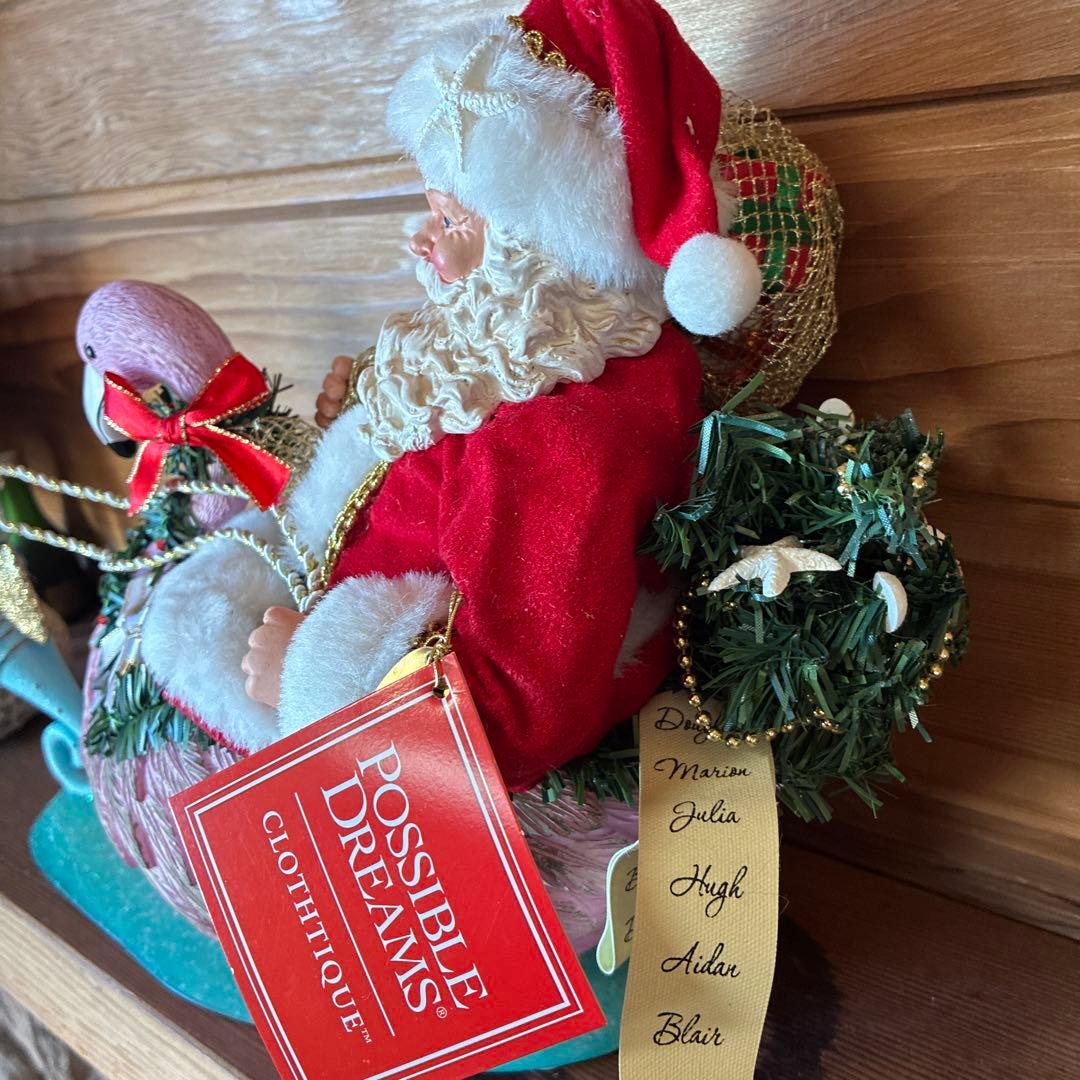 メルカリ祭16日まで限定価格‼️ハワイ直輸入‼️ハワイアンサンタクロース フラミンゴ