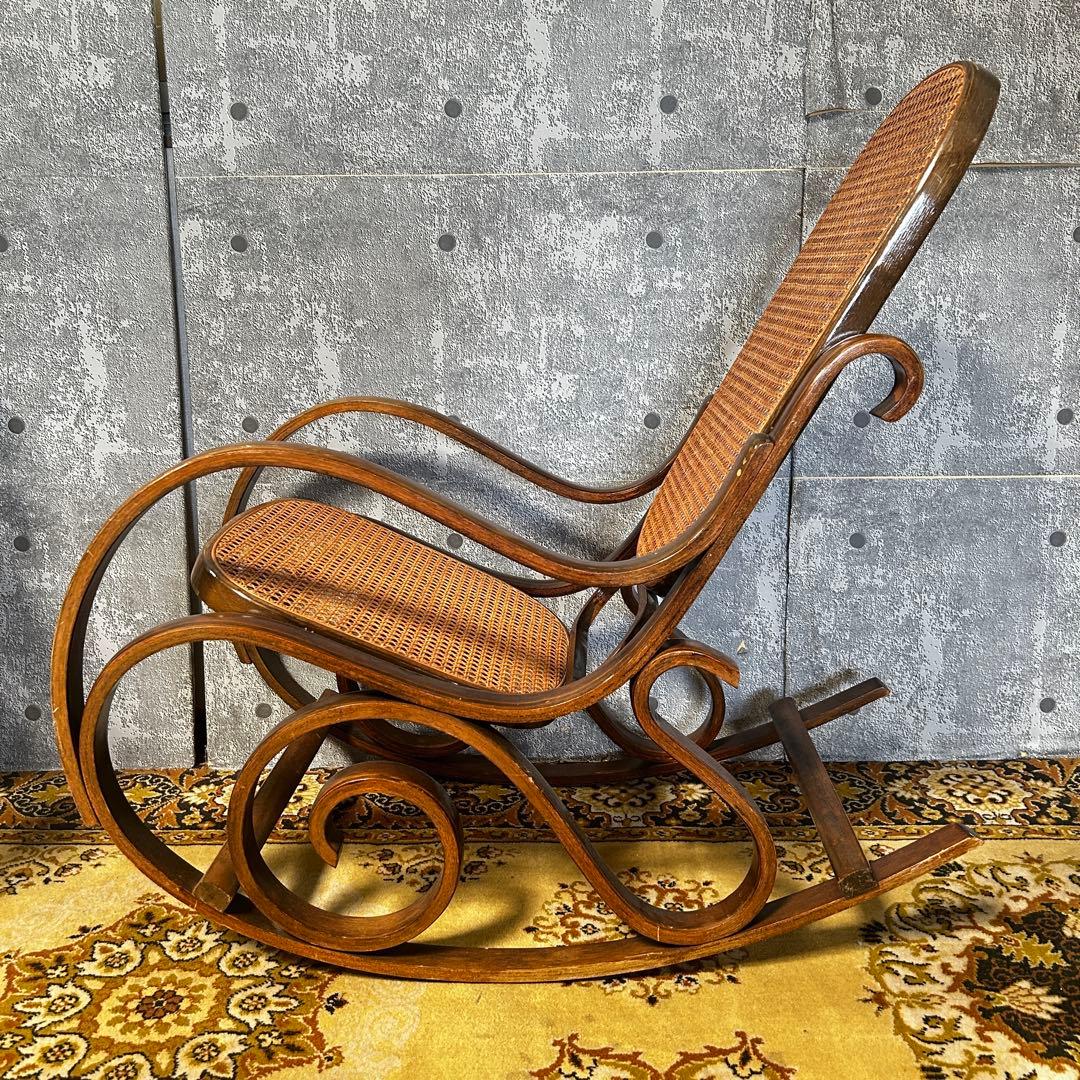 ꧁籐家具꧂ベントウッドロッキングチェア ケインバック ラタン 曲木 揺り 揺れ