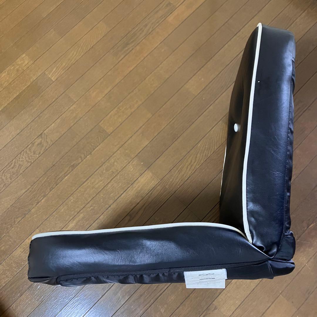 蒲装株式会社レザーマチ付き座椅子・ブラック・黒