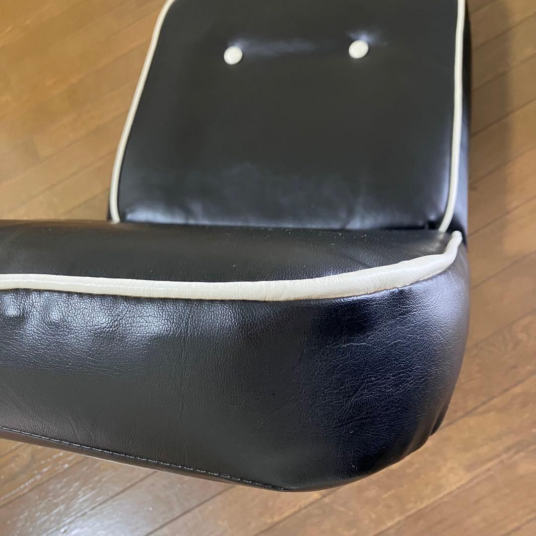 蒲装株式会社レザーマチ付き座椅子・ブラック・黒