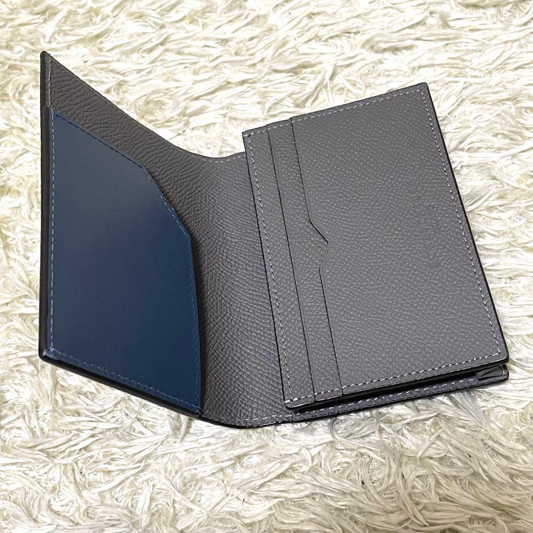 BONAVENTURA 【美品】名刺入れ　カードケース　レザー　チャコールグレー