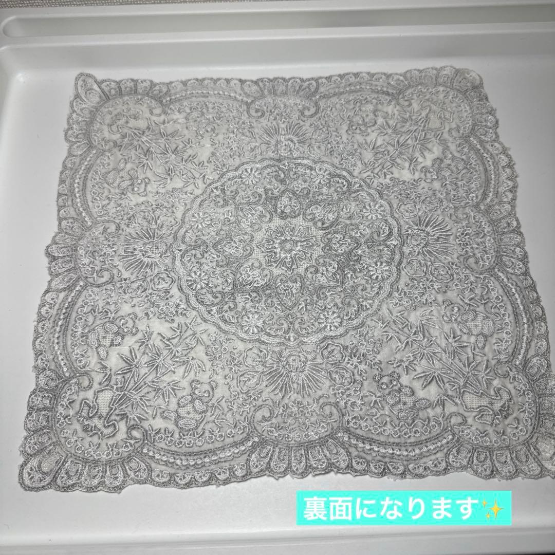 【美品】スワトウ　スワトー　汕頭刺繍のハンカチ ヴィンテージ　パンダちゃん　✨