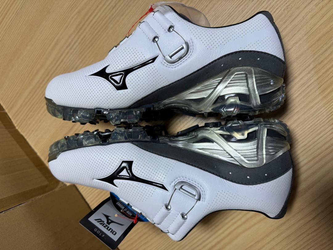 新品 MIZUNO ミズノ ゴルフシューズ スパイク GENEM 25.5cm