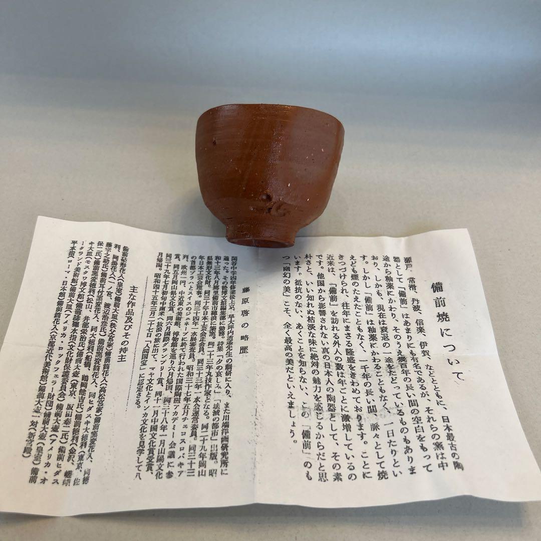 『値引き』【貴重】人間国宝　藤原啓 ぐい吞　 火縄