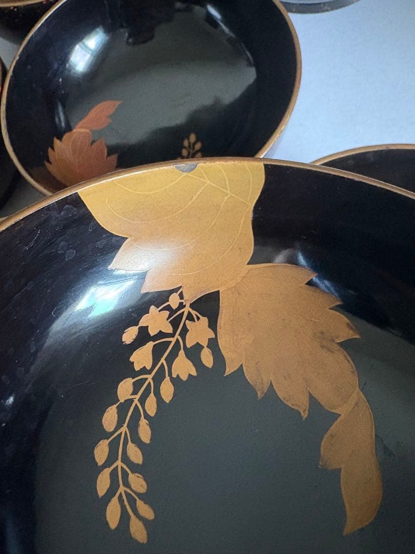 輪島塗漆器　椀　内桐巻繪　菓子椀　 拾人前入　蒔絵　10客　訳あり