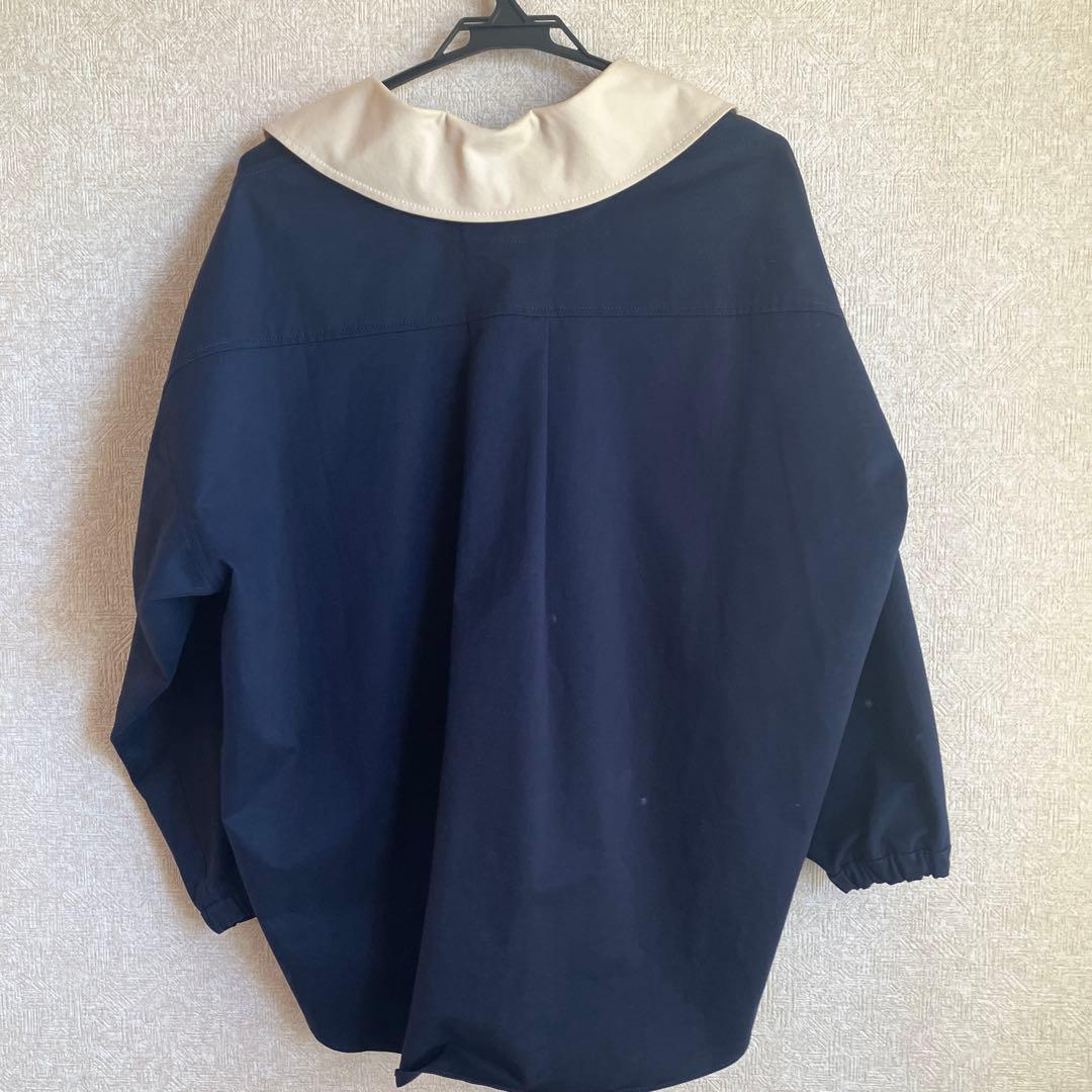 D'due ネイビー 長袖デニムシャツ