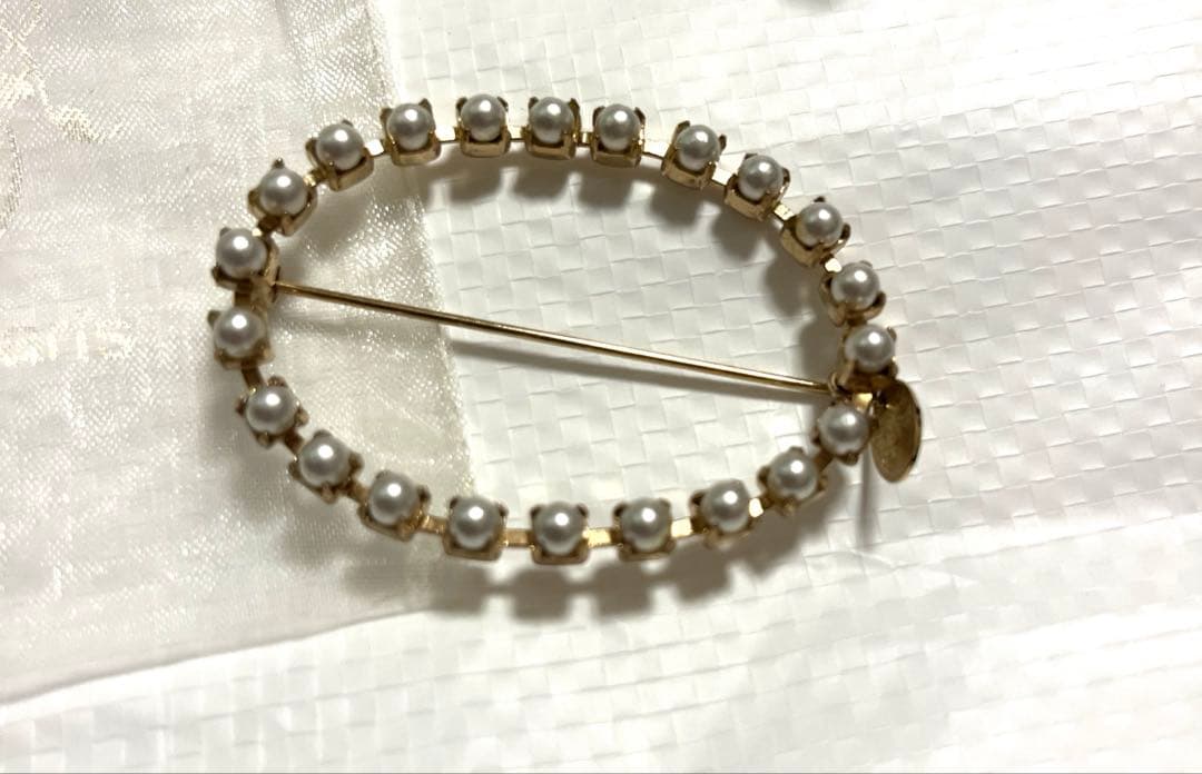 Junco Parisジュンコパリ パール　オーバル　ブローチ　IENA