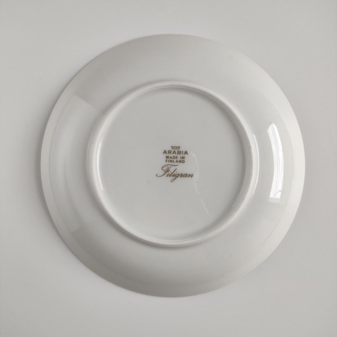 ARABIA　フィリグラン Filigran　ケーキプレート　３枚セット