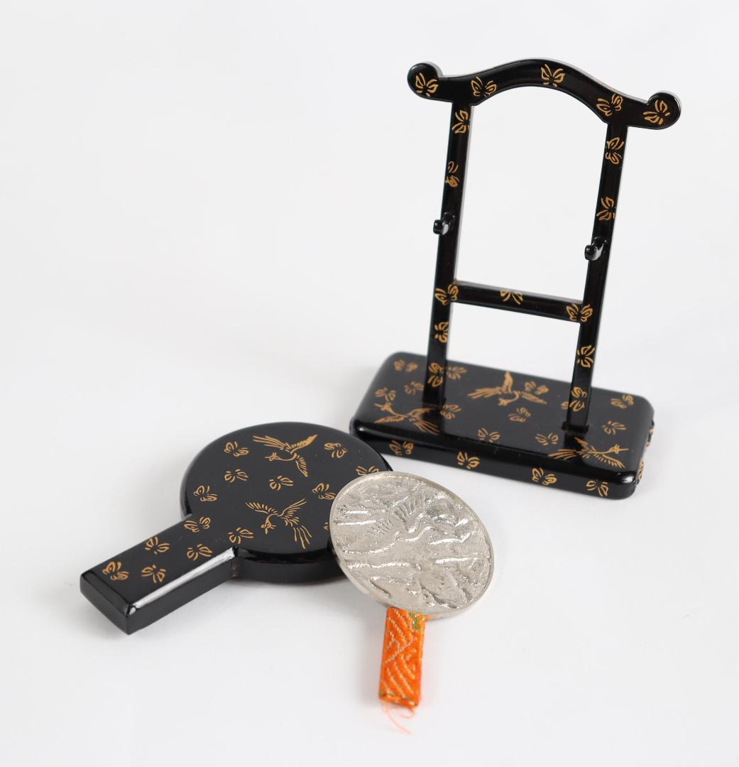 雛道具 京人形 田中彌 蝶鳥蒔絵 鏡台 針箱 京都 田中弥 共箱