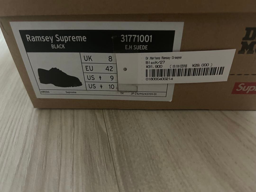 靴 Supreme Dr. Martens Suede Ramsey Creeper