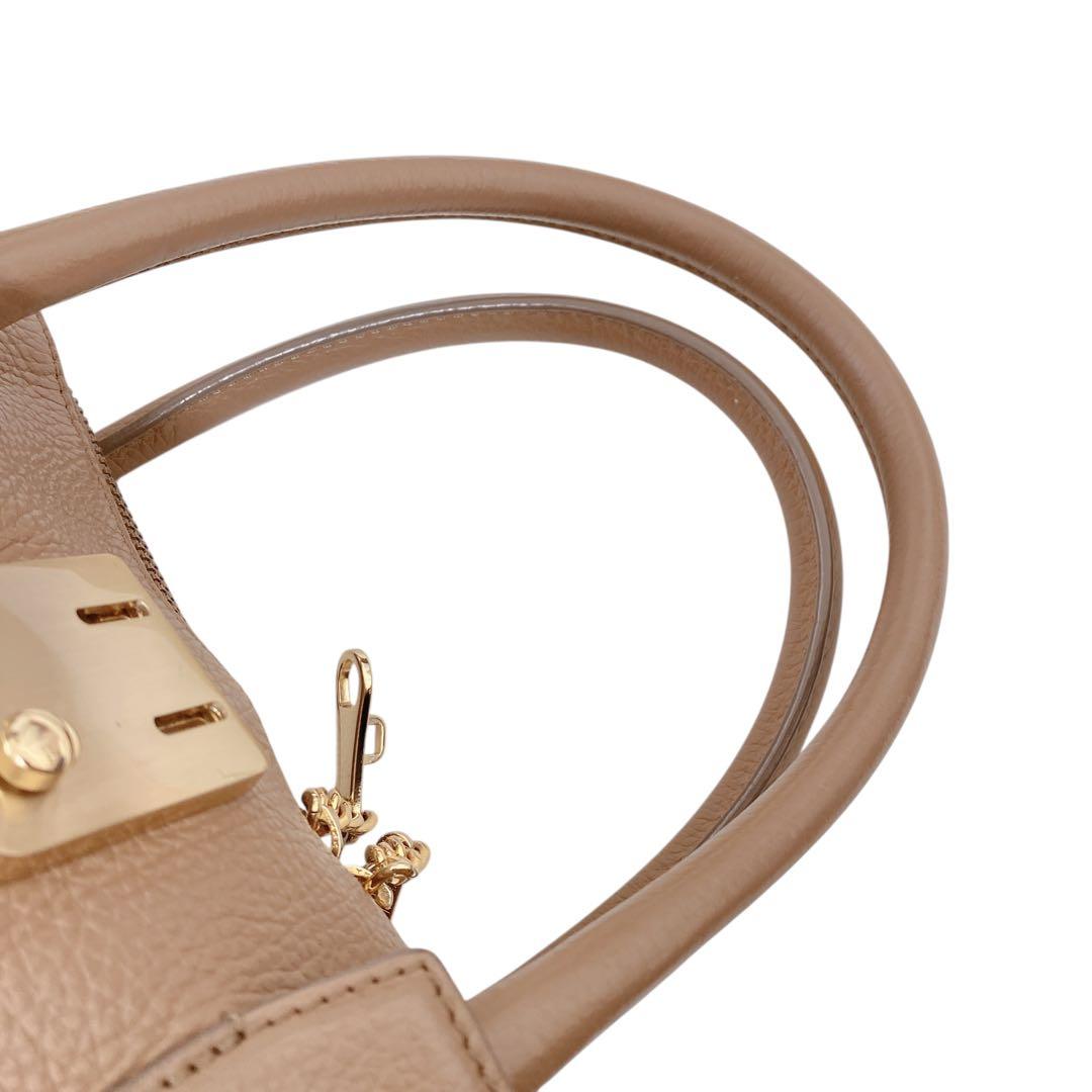 美品 ペリーコ PELLICO シロッコ ハンドバッグ2way ロック付き