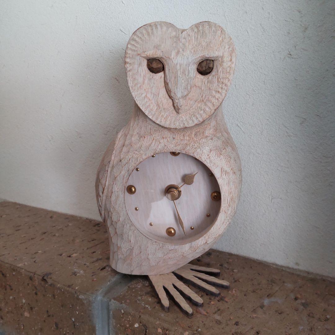 限定お値下げ　KIYATA キヤタ　メンフクロウの置き時計