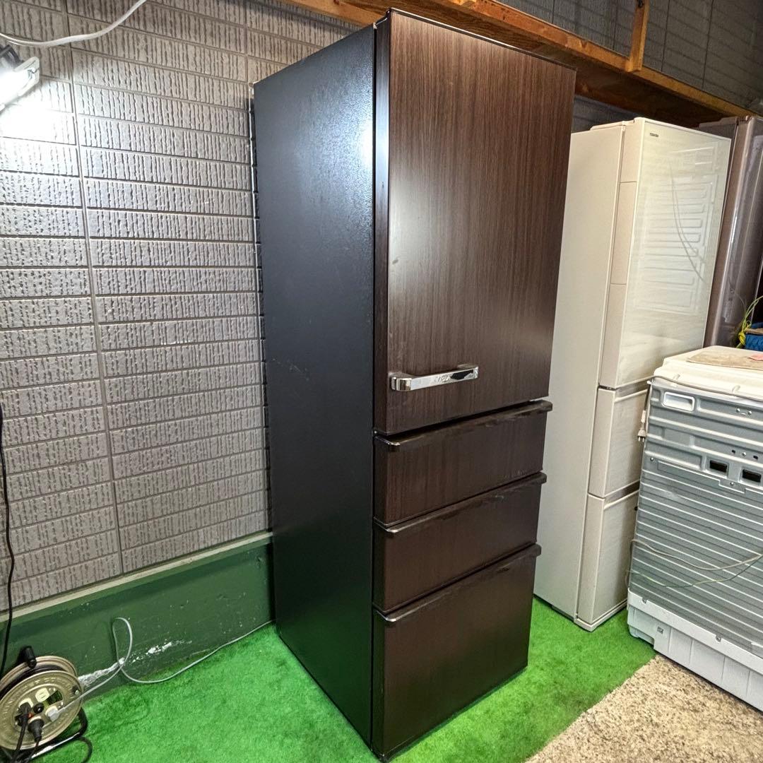 AQUA 375L 冷蔵庫 おしゃれ木目調 大容量 20年製【地域限定配送無料】