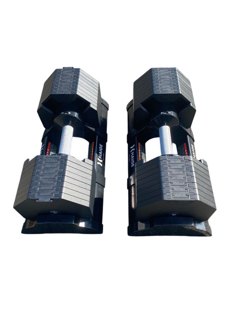 【良品80キロ】HAIGE ハイガー 可変式ダンベル 40kg×2 1/2梱包②