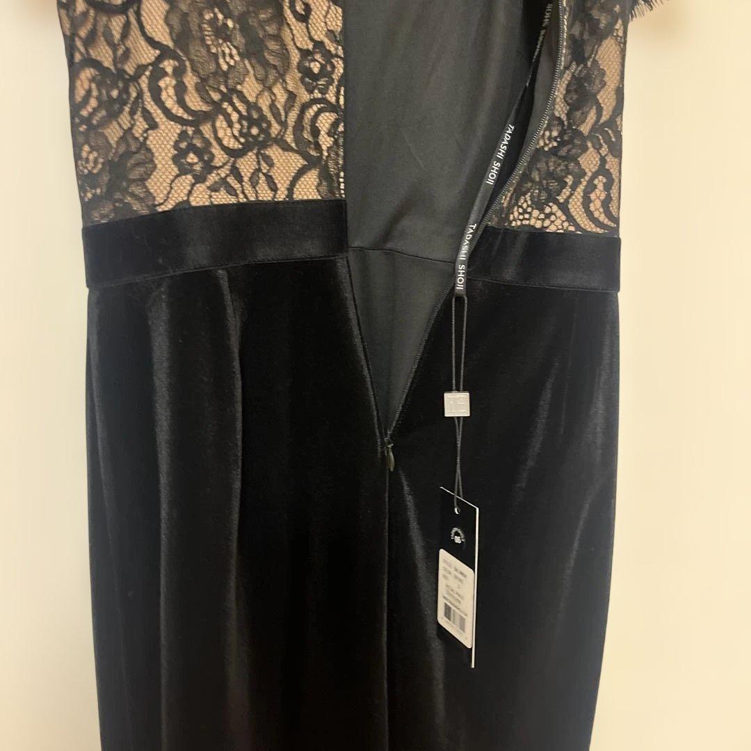 タダシショージ フラワーレース切り替えドレス ドットチュール サイズ2