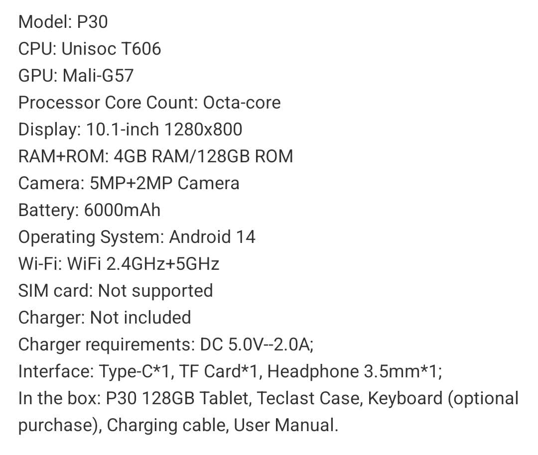 TECLAST P30 + タブレットケース+Bluetooth キーボード