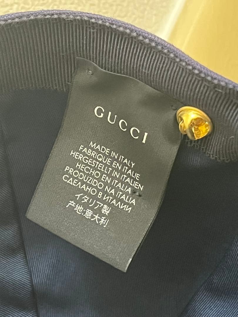 GUCCI ネイビー ベースボールキャップ
