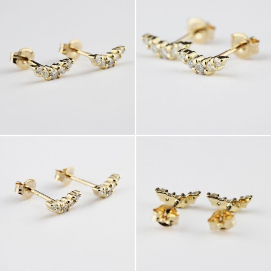 専用TAKAMI333様 ピナコテーカ ムーン ダイヤモンド スタッド ピアス