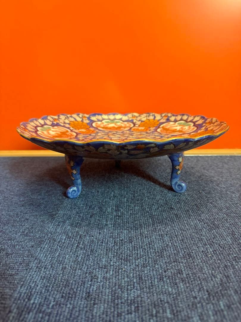 2062 幸楽窯 献上手古伊万里鳳凰 三足高台鉢