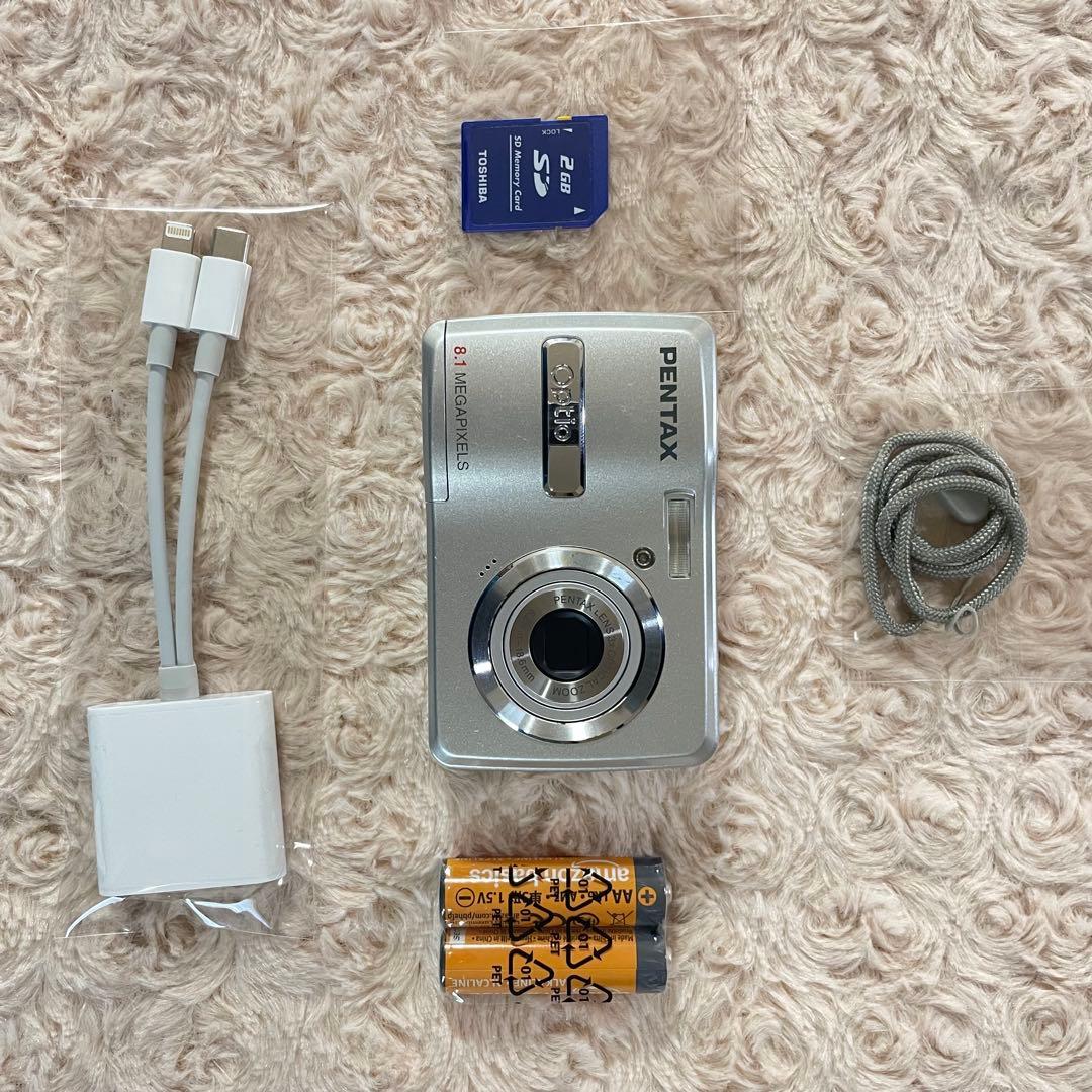 スマホ転送OK✨PENTAX Optio E40✨動作確認済 単三電池 可愛い♪